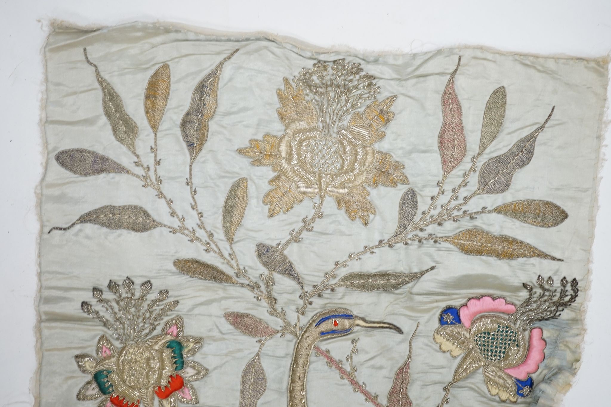 An Indian embroidered panel